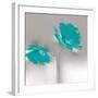 Aqua Platinum Petals II-J^P^ Prior-Framed Giclee Print