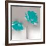 Aqua Platinum Petals II-J^P^ Prior-Framed Giclee Print