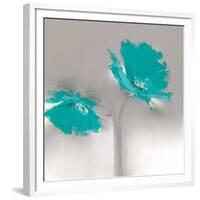 Aqua Platinum Petals II-J^P^ Prior-Framed Giclee Print