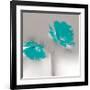 Aqua Platinum Petals II-J^P^ Prior-Framed Giclee Print