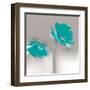 Aqua Platinum Petals II-J^P^ Prior-Framed Art Print