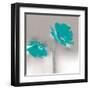 Aqua Platinum Petals II-J^P^ Prior-Framed Art Print