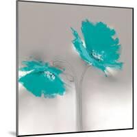 Aqua Platinum Petals II-J^P^ Prior-Mounted Art Print