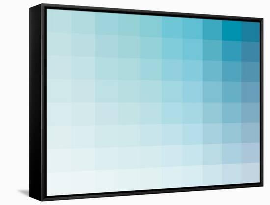 Aqua Rectangle Spectrum-Kindred Sol Collective-Framed Stretched Canvas