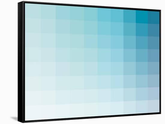 Aqua Rectangle Spectrum-Kindred Sol Collective-Framed Stretched Canvas