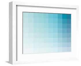 Aqua Rectangle Spectrum-Kindred Sol Collective-Framed Art Print