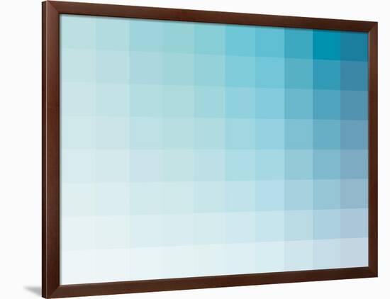 Aqua Rectangle Spectrum-Kindred Sol Collective-Framed Art Print