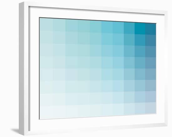 Aqua Rectangle Spectrum-Kindred Sol Collective-Framed Art Print