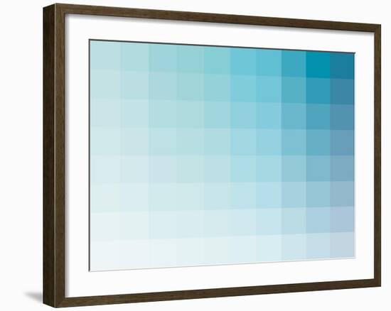 Aqua Rectangle Spectrum-Kindred Sol Collective-Framed Art Print