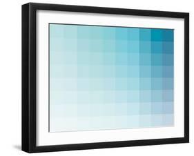 Aqua Rectangle Spectrum-Kindred Sol Collective-Framed Art Print