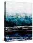 Aqua Reflections with Silver-Allie Corbin-Stretched Canvas