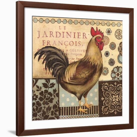 Aqua Rooster I-Kimberly Poloson-Framed Art Print