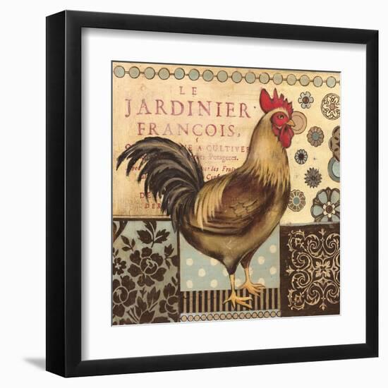 Aqua Rooster I-Kimberly Poloson-Framed Art Print