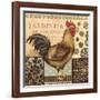 Aqua Rooster I-Kimberly Poloson-Framed Art Print