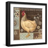 Aqua Rooster II-Kimberly Poloson-Framed Art Print