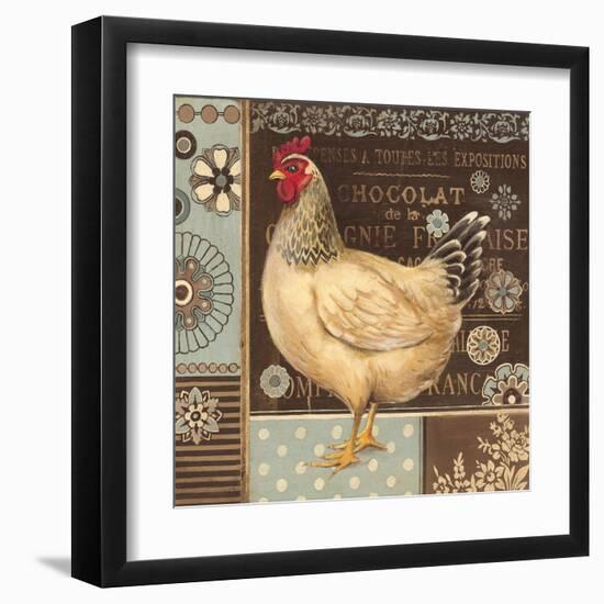 Aqua Rooster II-Kimberly Poloson-Framed Art Print