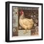 Aqua Rooster II-Kimberly Poloson-Framed Art Print