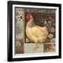 Aqua Rooster II-Kimberly Poloson-Framed Art Print