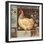 Aqua Rooster II-Kimberly Poloson-Framed Art Print