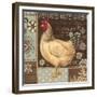 Aqua Rooster II-Kimberly Poloson-Framed Premium Giclee Print