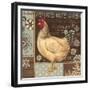 Aqua Rooster II-Kimberly Poloson-Framed Premium Giclee Print