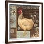 Aqua Rooster II-Kimberly Poloson-Framed Art Print