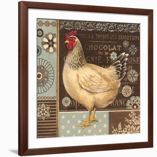 Aqua Rooster II-Kimberly Poloson-Framed Art Print