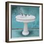 Aqua Sink-Victoria Brown-Framed Art Print