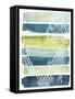 Aqua Streak I-Grace Popp-Framed Stretched Canvas