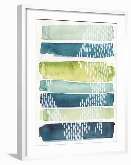 Aqua Streak I-Grace Popp-Framed Art Print