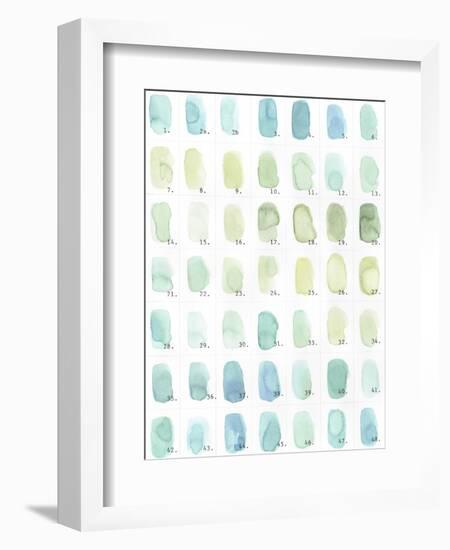 Aqua Swatches-Natasha Marie-Framed Giclee Print