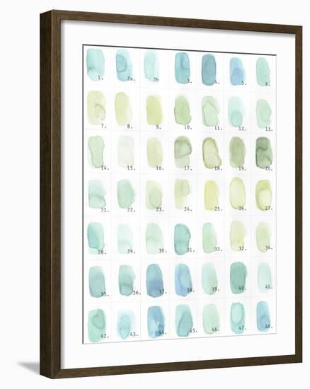Aqua Swatches-Natasha Marie-Framed Giclee Print