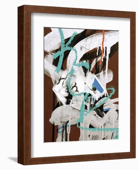 Aqua Tag 1-Jenny Kraft-Framed Art Print