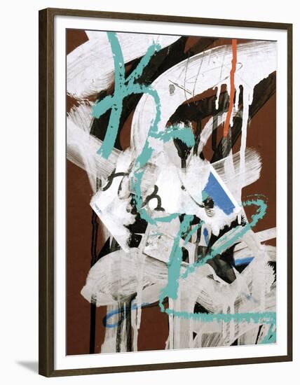 Aqua Tag 1-Jenny Kraft-Framed Art Print