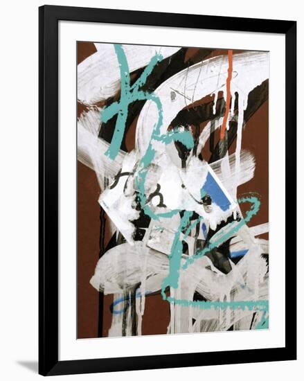 Aqua Tag 1-Jenny Kraft-Framed Art Print