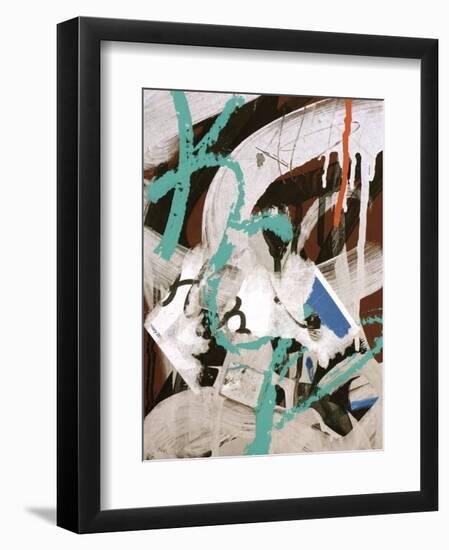 Aqua Tag 3-Jenny Kraft-Framed Art Print