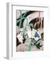 Aqua Tag 3-Jenny Kraft-Framed Art Print