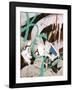 Aqua Tag 3-Jenny Kraft-Framed Art Print