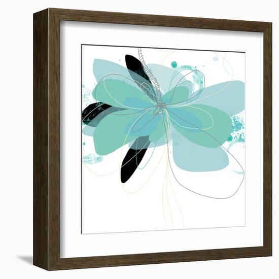 Aqua Undone - One-Jan Weiss-Framed Art Print