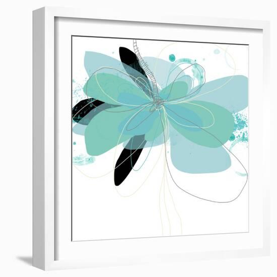 Aqua Undone - One-Jan Weiss-Framed Art Print