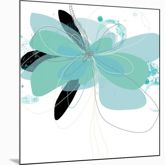 Aqua Undone - One-Jan Weiss-Mounted Art Print