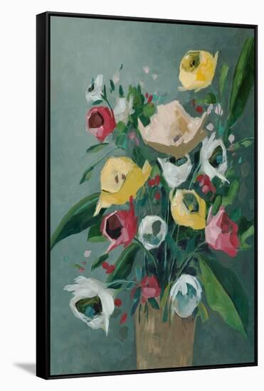 Aqua Vase-Jacob Q-Framed Stretched Canvas