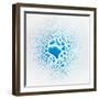 Aqua Water Drops-null-Framed Photographic Print