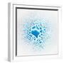 Aqua Water Drops-null-Framed Photographic Print