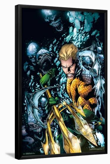 Aquaman- Stand Against the Trench-null-Framed Poster