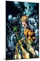 Aquaman- Stand Against the Trench-null-Mounted Poster