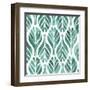 Aquamarine Motif III-Grace Popp-Framed Art Print