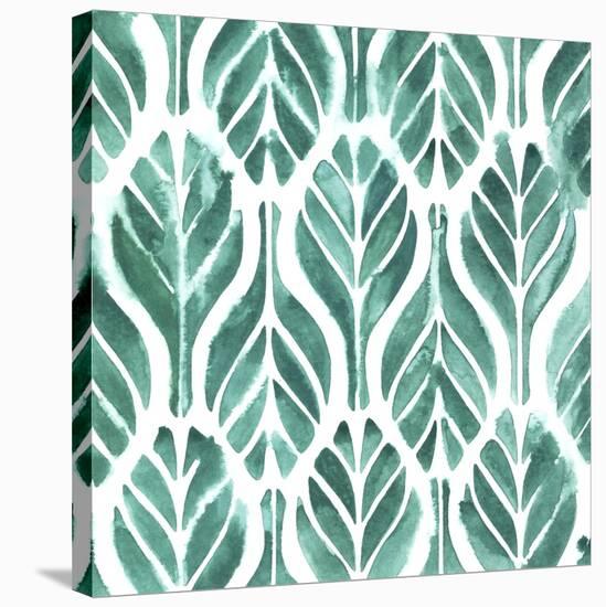 Aquamarine Motif III-Grace Popp-Stretched Canvas