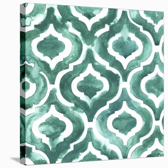 Aquamarine Motif IV-Grace Popp-Stretched Canvas