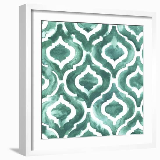 Aquamarine Motif IV-Grace Popp-Framed Art Print